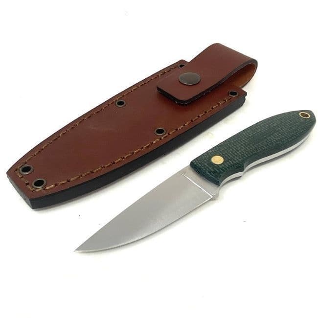 NKD Lizard Full Tang EDC Knife - Green Micarta