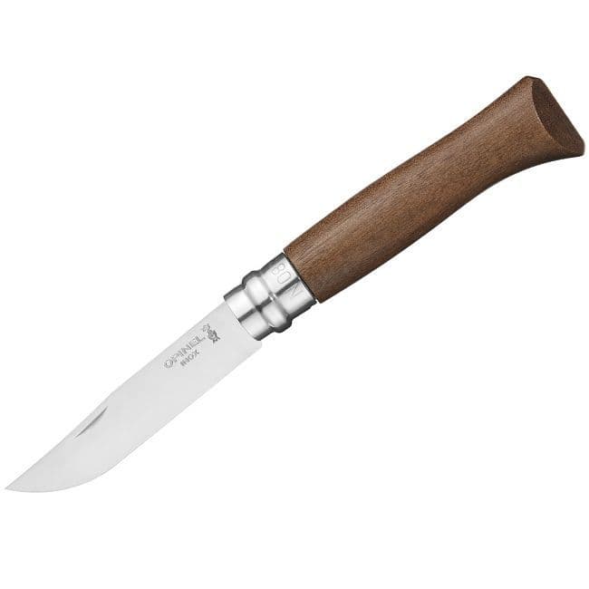 Opinel Stainless Steel Folding Knife - Walnut