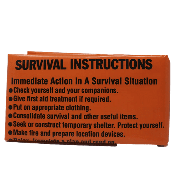 Orange Printed Survival Bag