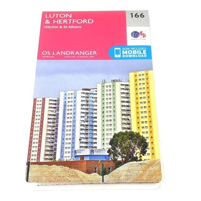 OS Landranger Map - 166 - Luton & Hertford