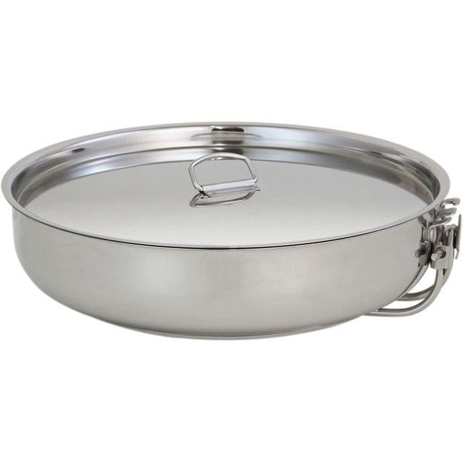 Pathfinder Stainless Steel Folding Skillet & Lid Set