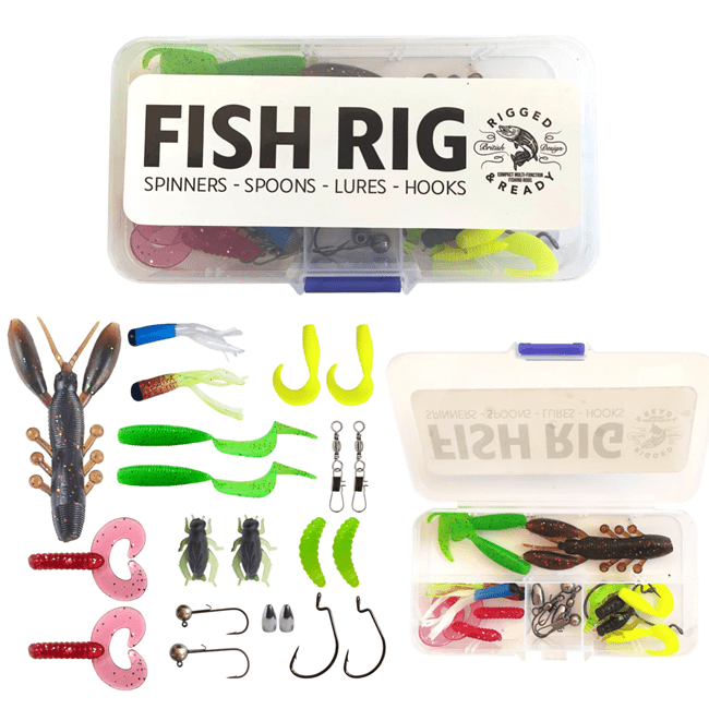 Rigged and Ready Travel Mixed Soft Lures