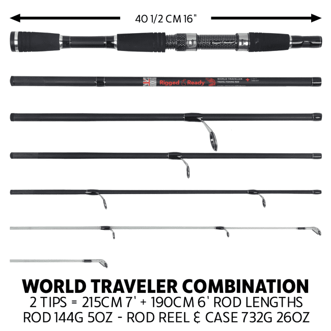 Rigged and Ready World Traveller Travel Fishing Rod