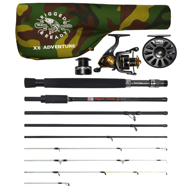 Rigged and Ready X5 Combination Travel Fishing Rod