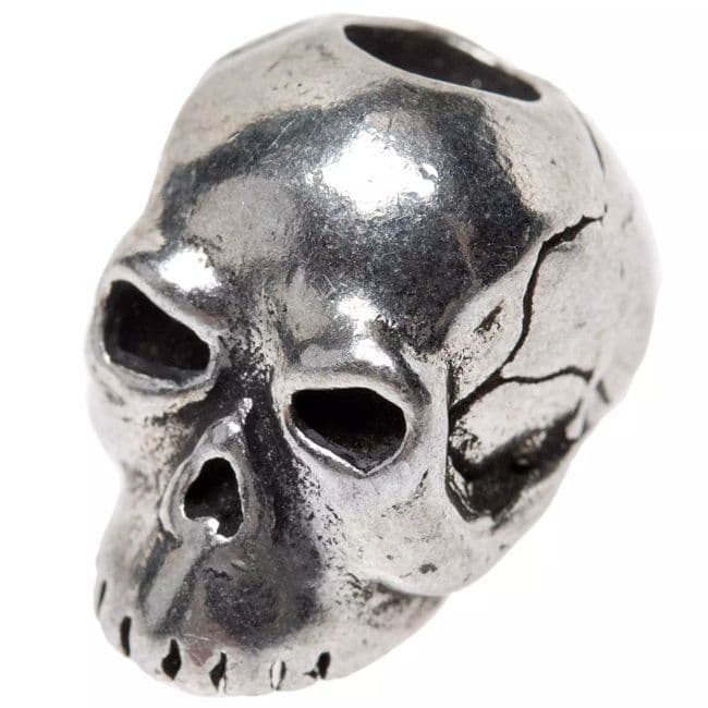 Schmuckatelli Emerson Classic Skull Bead Pewter - Silver