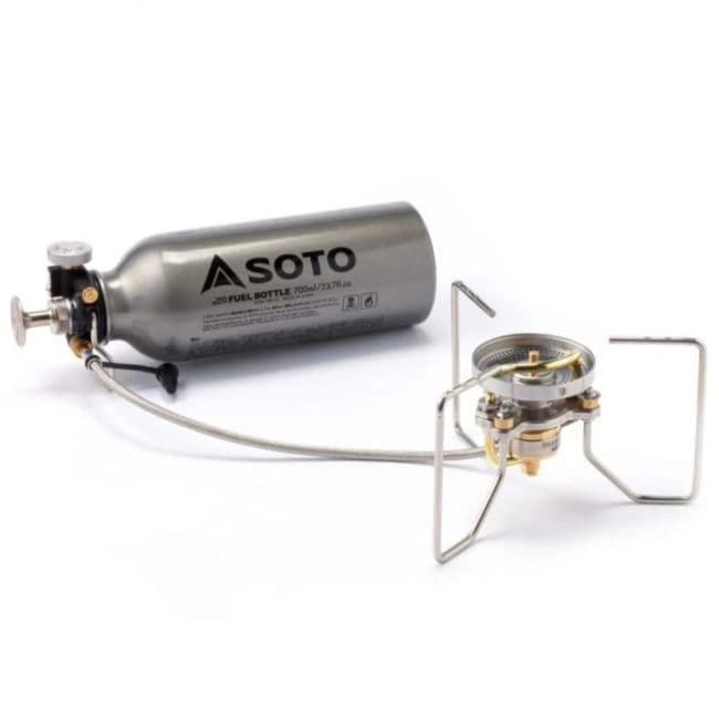 Soto StormBreaker Stove with  Red Fuel Bottle