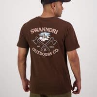 Swanndri Fireside T-Shirt - Coffee/Burnt Orange