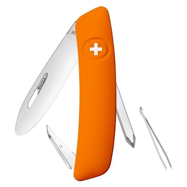 Swiza J02 Multi Function Junior Model Folding Swiss Army Knife - Orange