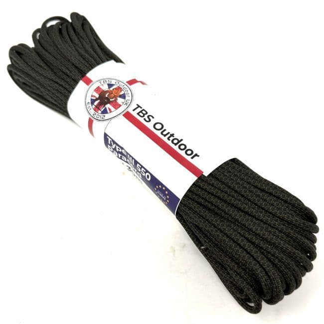 TBS 550 Paracord - Black Snake - Made in Europe