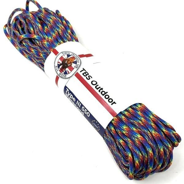 TBS 550 Paracord - Carnival Rainbow - Made in Europe