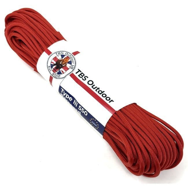 TBS 550 Paracord - Cherry Red - Made in Europe
