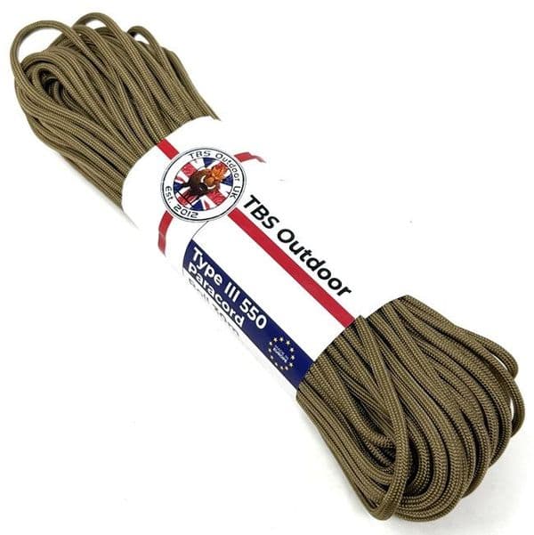 TBS 550 Paracord - Coyote Brown - Made in Europe