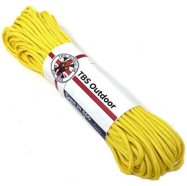 TBS 550 Paracord - Lemon Yellow - Made in Europe