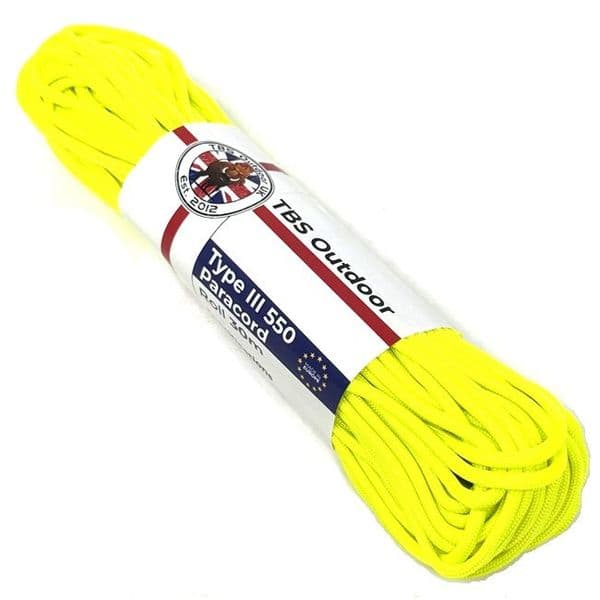 TBS 550 Paracord - Neon Yellow - Made in Europe