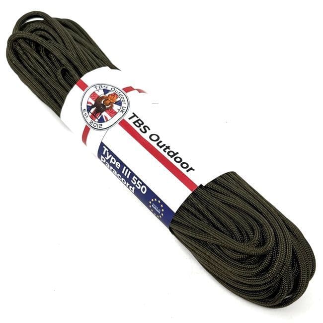 TBS 550 Paracord - Olive Green - Made in Europe