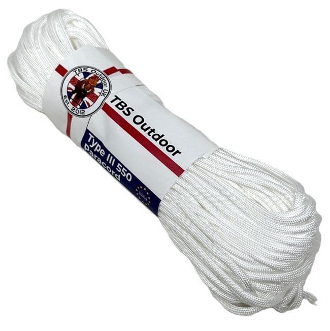TBS 550 Paracord - White - Made in Europe