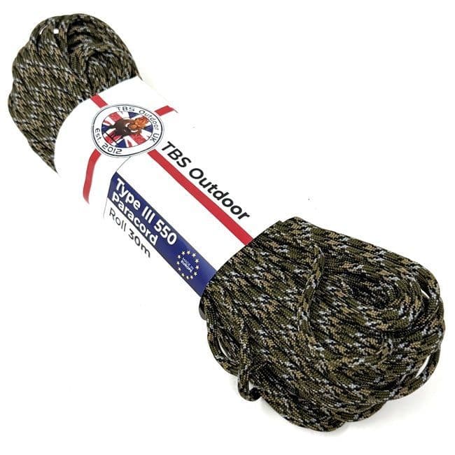 TBS 550 Paracord - Woodland Camo - Made in Europe