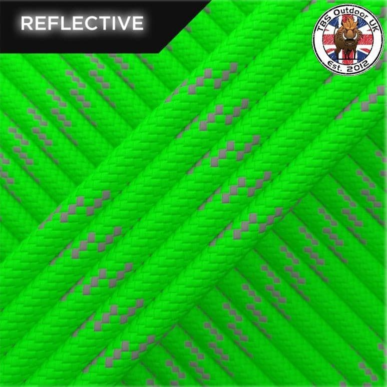 TBS 550 Reflective Paracord - Neon Green - Made in Europe (2)