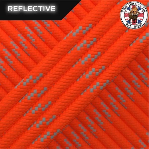 TBS 550 Reflective Paracord - Neon Orange - Made in Europe