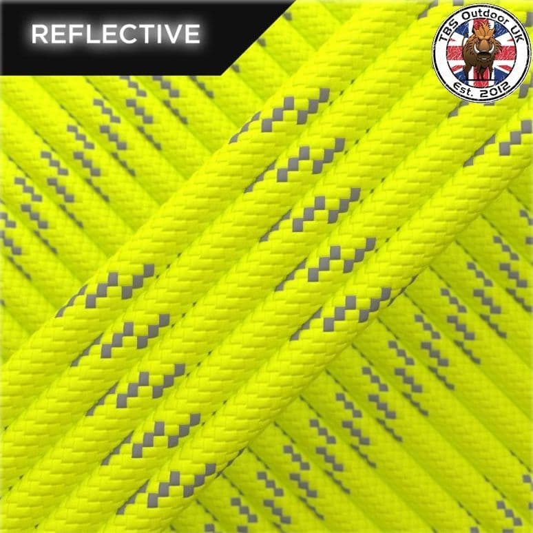 TBS 550 Reflective Paracord - Neon Yellow- Made in Europe (4)