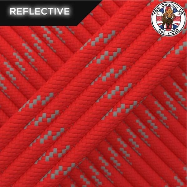 TBS 550 Reflective Paracord - Safety Red - Made in Europe