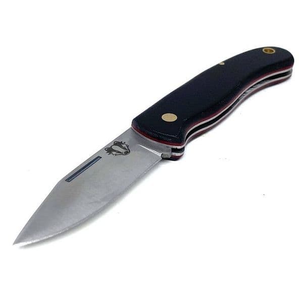 TBS Badger EDC Pocket Knife - Black Micarta
