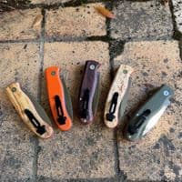 TBS Badger EDC Pocket Knife - Orange G10 - Drop Point with Pocket Clip