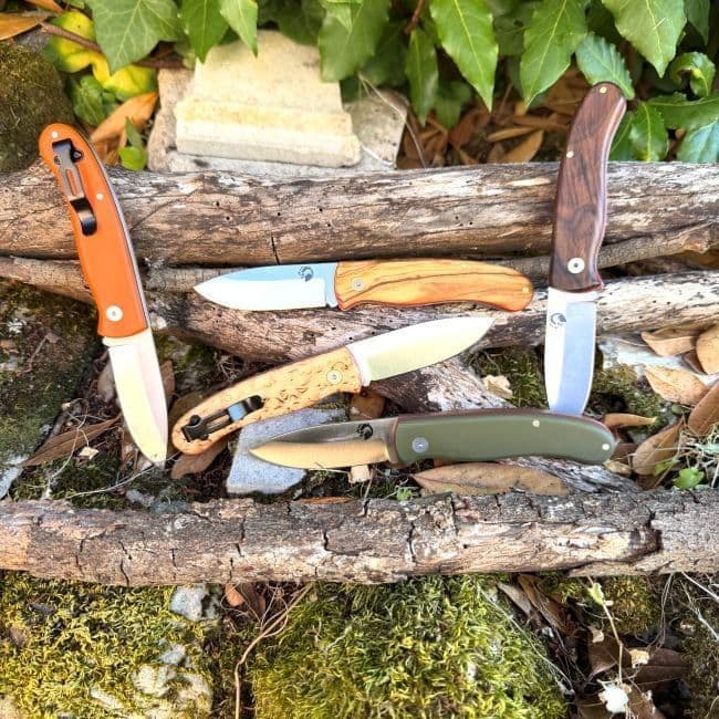 TBS Badger EDC Pocket Knife - Turkish Walnut - Drop Point with Pocket Clip