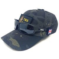 TBS Cap with Sunglasses Retainer - Black Camo