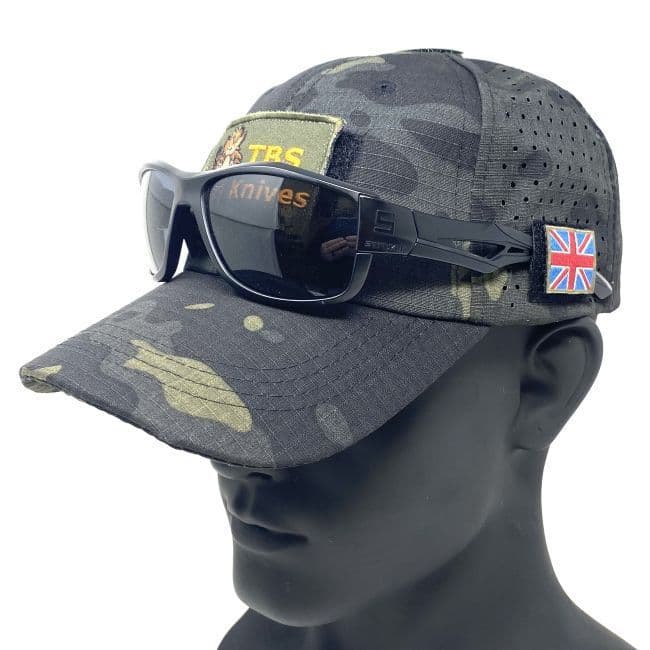 TBS Cap with Sunglasses Retainer - Black Camo