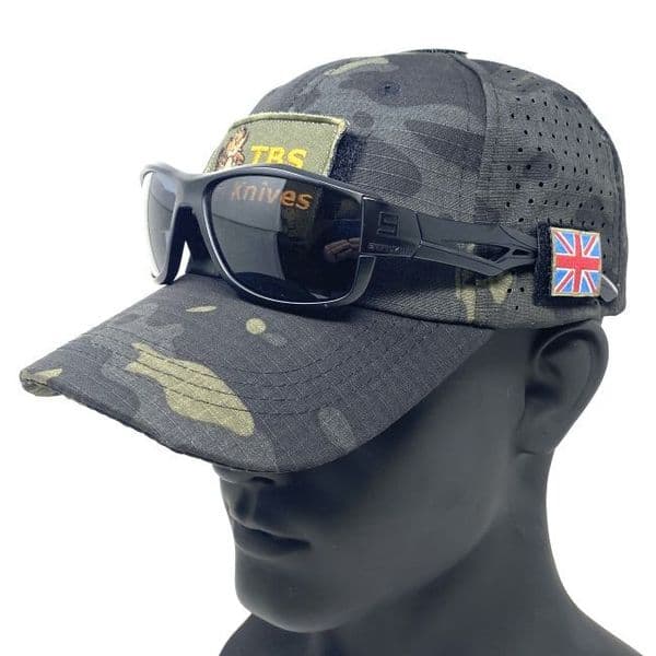 TBS Cap with Sunglasses Retainer - Black Camo