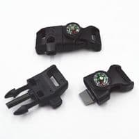 TBS Firesteel Buckle - Firesteel, Striker, Whistle and Paracord Bracelet Buckle in one! - Black