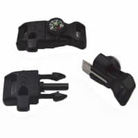 TBS Firesteel Buckle - Firesteel, Striker, Whistle and Paracord Bracelet Buckle in one! - Black
