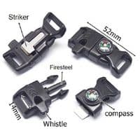 TBS Firesteel Buckle - Firesteel, Striker & Whistle in one! - Olive Green