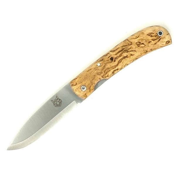 TBS Fox Folding Lock Knife - Curly Birch