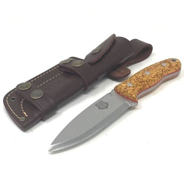 TBS Grizzly Bushcraft Survival Knife - Curly Birch