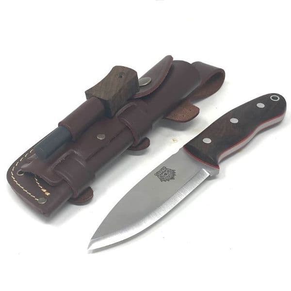 TBS Grizzly Bushcraft Survival Knife - Firesteel Edition - Turkish Walnut
