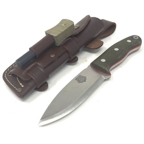 TBS Grizzly Bushcraft Survival Knife - Military Model - Firesteel Edition