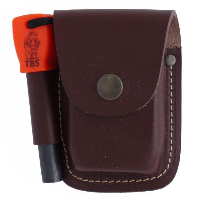 TBS Leather Fire Pouch - Army Size