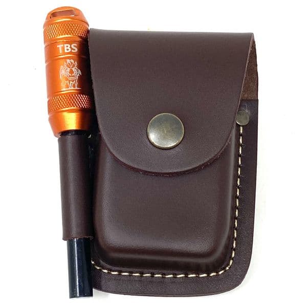 TBS Leather Fire Pouch with TBS Deluxe Firesteel