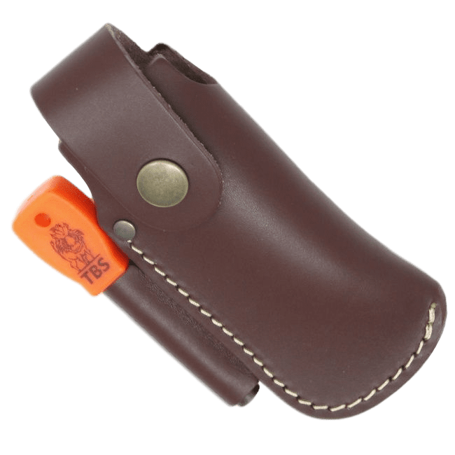 TBS Leather Large Folding Knife Pouch with Firesteel Loop