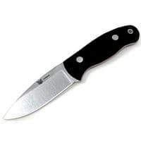 TBS Lynx Compact Knife - Black G10 - Leather Sheath
