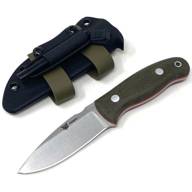 TBS Lynx Compact Knife - Green Canvas Micarta