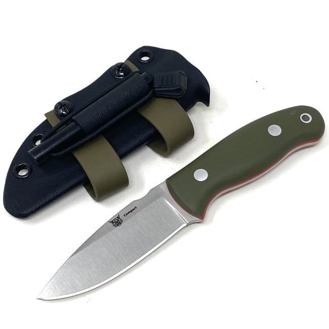 TBS Lynx Compact Knife - Green G10 - Kydex Sheath