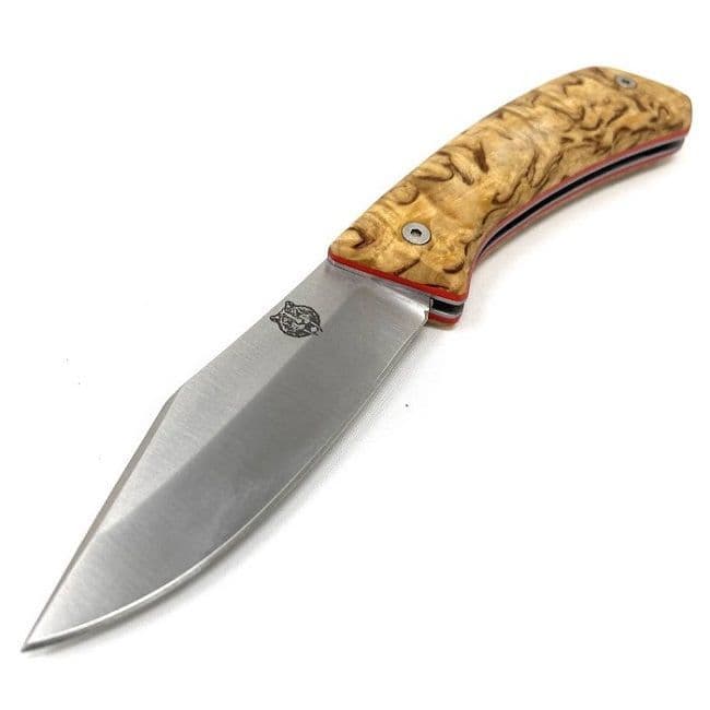 TBS Sabretooth Folding Lock Knife - Curly Birch