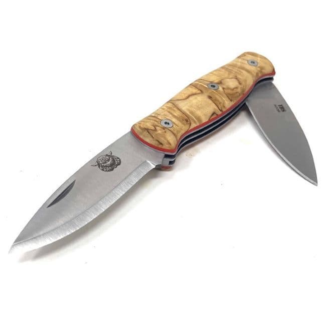 TBS Wildcat Pocket Knife - Curly Birch