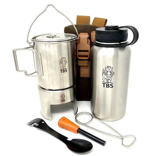 Cook&co Botl TBS Wilderness Bottle Cook Kit with Helikon Bottle Bag