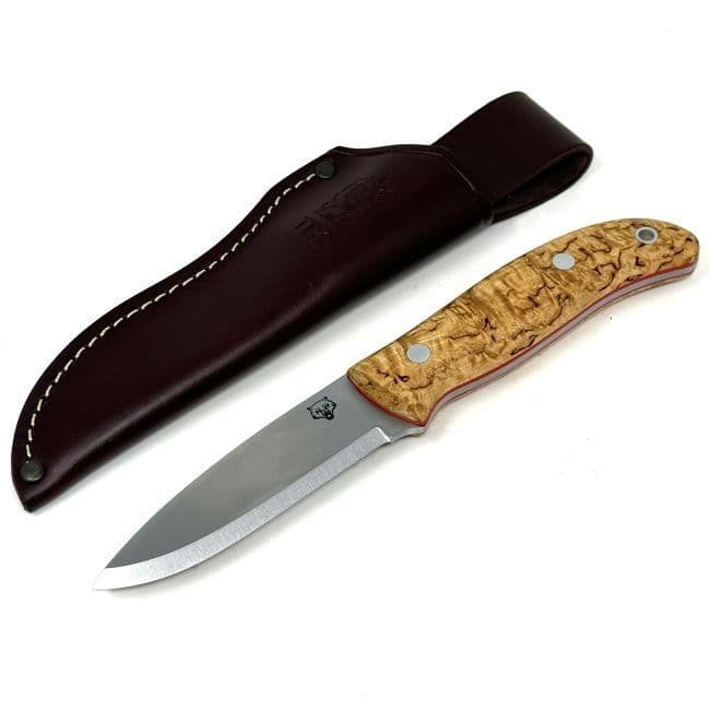 The NEW TBS Timberwolf Bushcraft Knife - Curly Birch