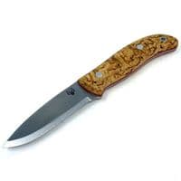 The NEW TBS Timberwolf Bushcraft Knife - DC4 & Firesteel - Curly Birch