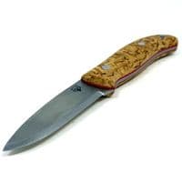 The NEW TBS Timberwolf Bushcraft Knife - DC4 & Firesteel - Curly Birch